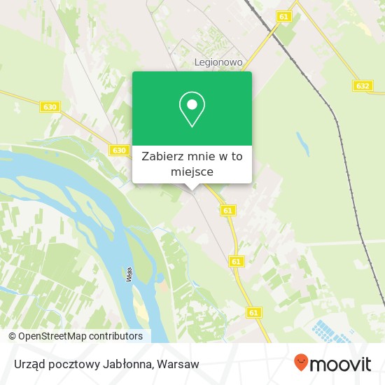 Mapa Urząd pocztowy Jabłonna