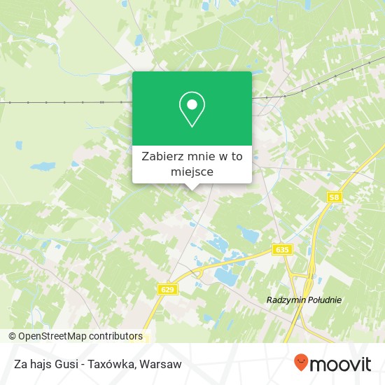 Mapa Za hajs Gusi - Taxówka