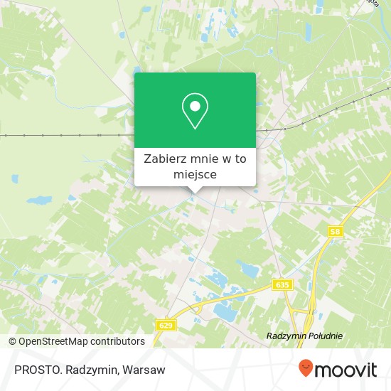 Mapa PROSTO.  Radzymin