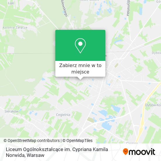 Mapa Liceum Ogólnokształcące im. Cypriana Kamila Norwida