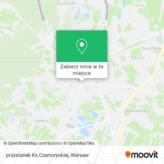 Mapa przystanek Ks.Czartoryskiej