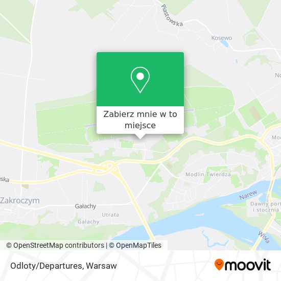 Mapa Odloty/Departures