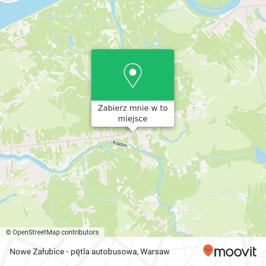 Mapa Nowe Załubice - pętla autobusowa