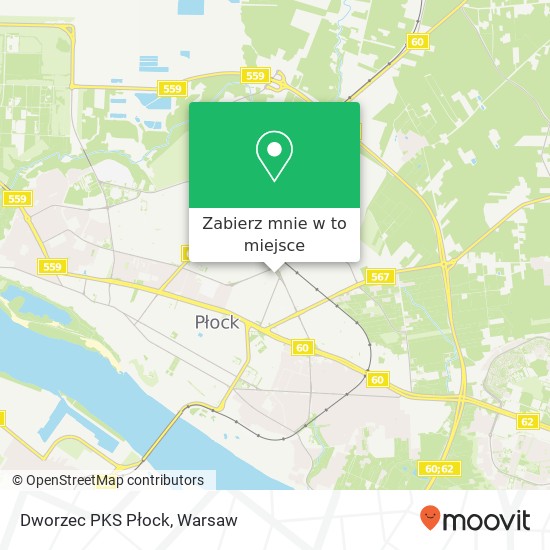 Mapa Dworzec PKS Płock