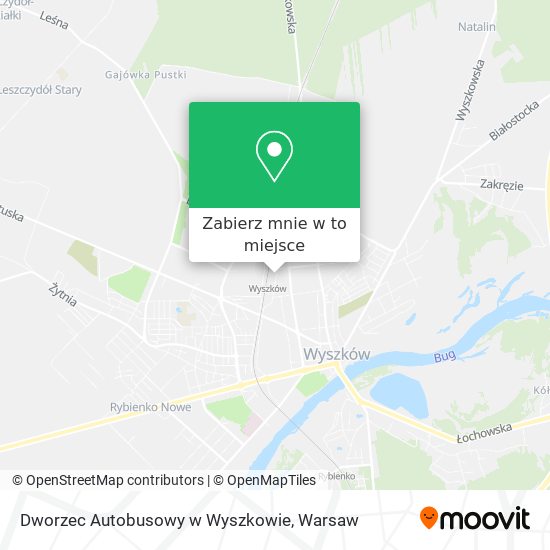 Mapa Dworzec Autobusowy w Wyszkowie