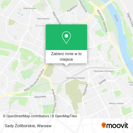 Mapa Sady Żoliborskie