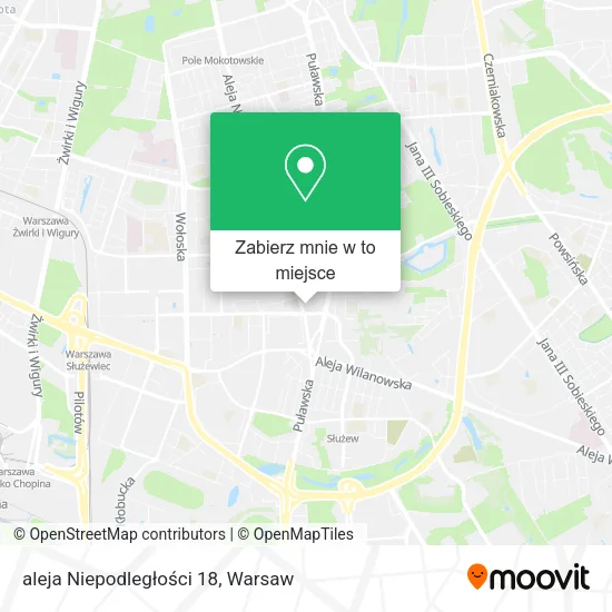 Mapa aleja Niepodległości 18