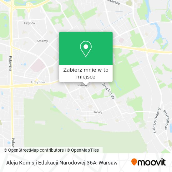 Mapa Aleja Komisji Edukacji Narodowej 36A