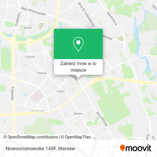 Mapa Nowoursynowska 145F