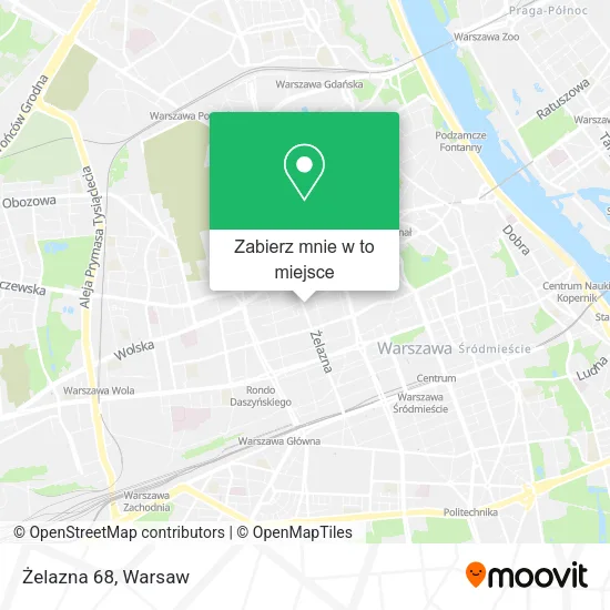Mapa Żelazna 68