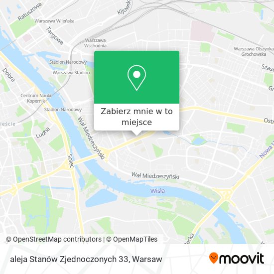 Mapa aleja Stanów Zjednoczonych 33