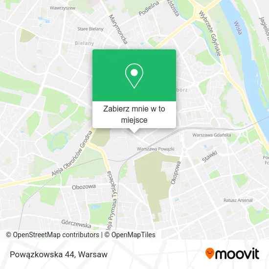 Mapa Powązkowska 44