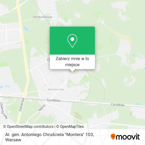 Mapa Al. gen. Antoniego Chruściela "Montera" 103