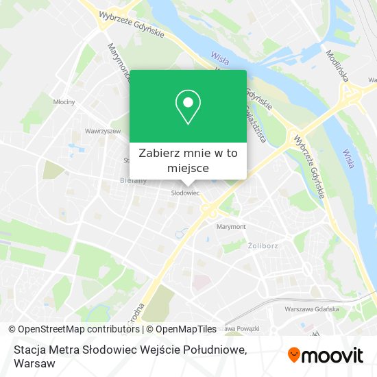 Mapa Stacja Metra Słodowiec Wejście Południowe