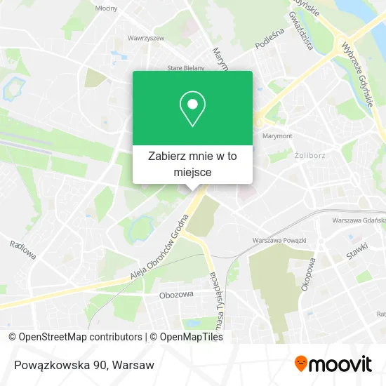 Mapa Powązkowska 90