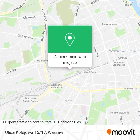 Mapa Ulica Kolejowa 15/17