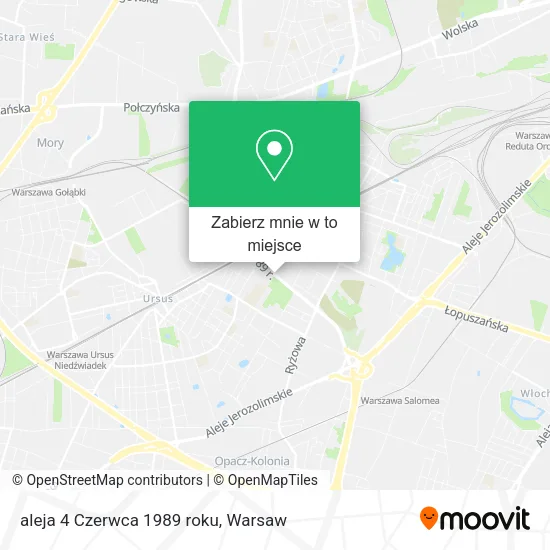 Mapa aleja 4 Czerwca 1989 roku