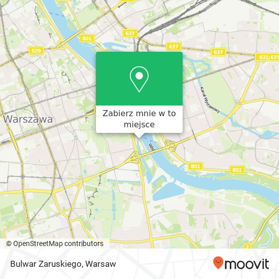 Mapa Bulwar Zaruskiego
