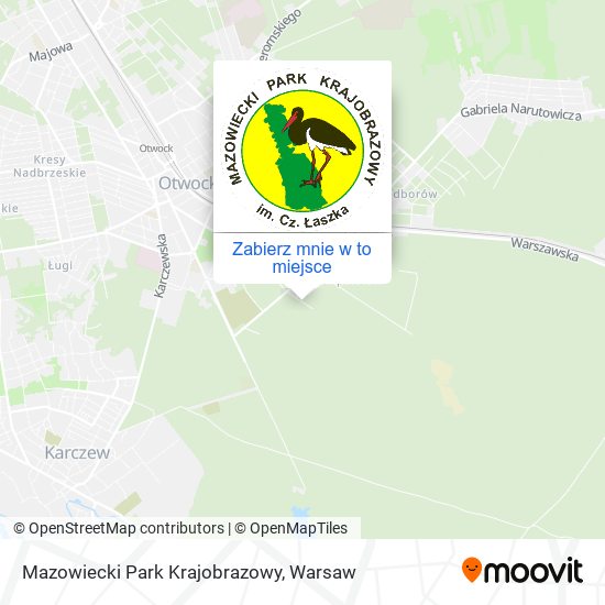 Mapa Mazowiecki Park Krajobrazowy