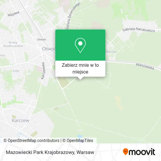 Mapa Mazowiecki Park Krajobrazowy