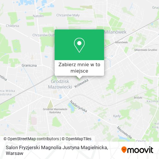 Mapa Salon Fryzjerski Magnolia Justyna Magielnicka