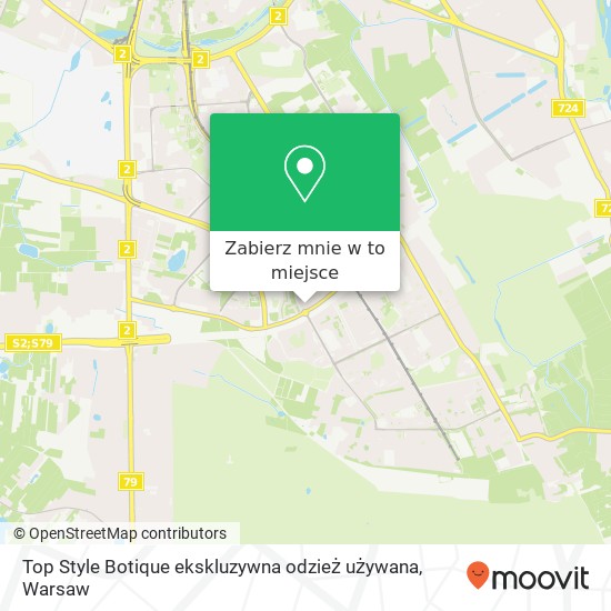 Mapa Top Style Botique ekskluzywna odzież używana