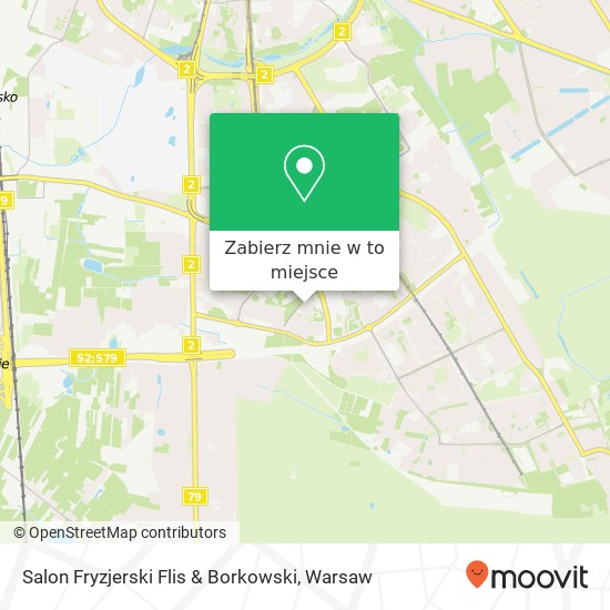 Mapa Salon Fryzjerski Flis & Borkowski