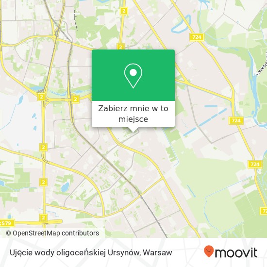 Mapa Ujęcie wody oligoceńskiej Ursynów