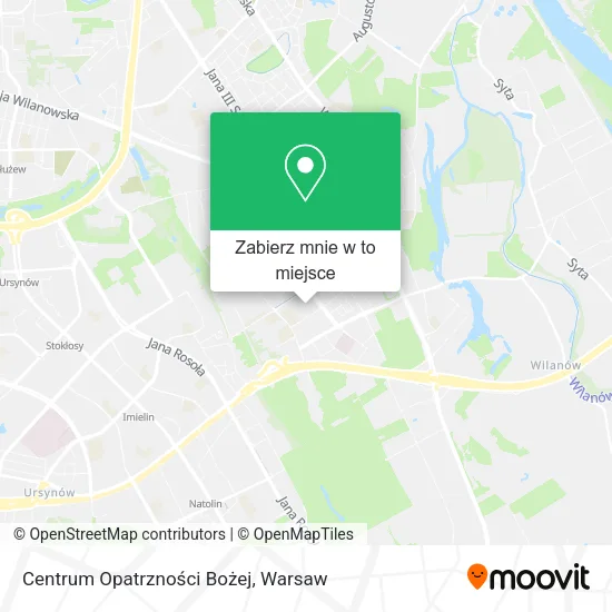 Mapa Centrum Opatrzności Bożej