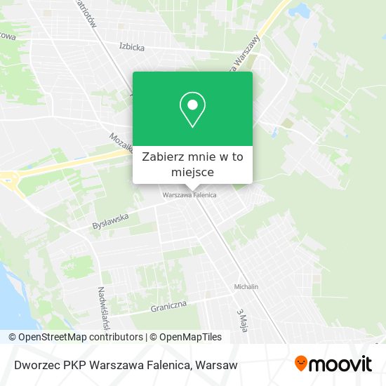 Mapa Dworzec PKP Warszawa Falenica