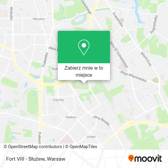 Mapa Fort VIII -  Służew