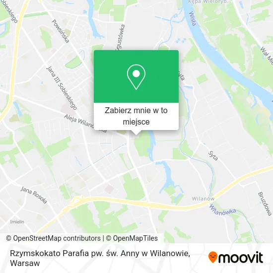 Mapa Rzymskokato Parafia pw. św. Anny w Wilanowie