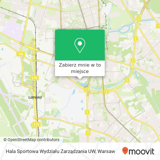 Mapa Hala Sportowa Wydziału Zarządzania UW