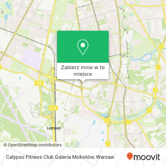 Mapa Calypso Fitness Club Galeria Mokotów