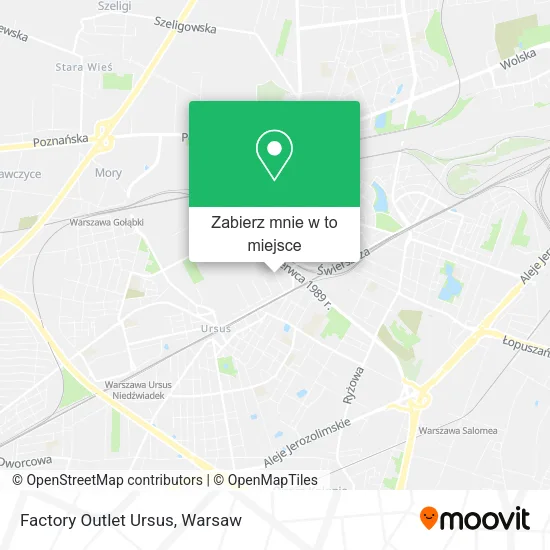 Mapa Factory Outlet Ursus