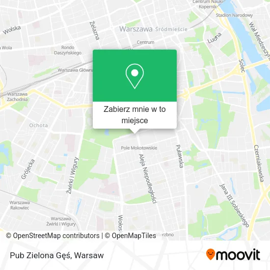 Mapa Pub Zielona Gęś