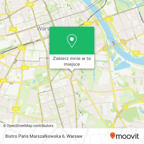 Mapa Bistro Paris Marszałkowska 6