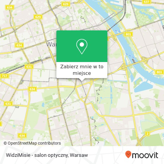 Mapa WidziMisie - salon optyczny