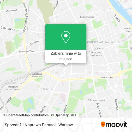 Mapa Sprzedaż i Naprawa Parasoli