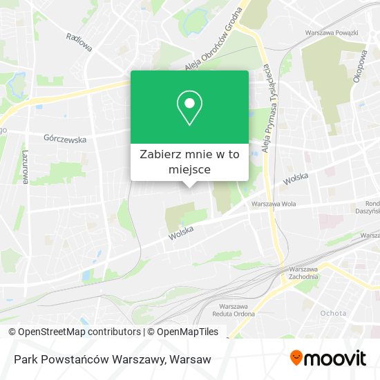 Mapa Park Powstańców Warszawy