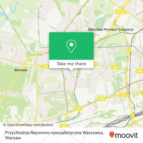 Mapa Przychodnia Rejonowo-specjalistyczna Warszawa