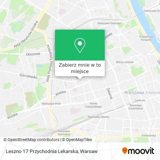 Mapa Leszno 17 Przychodnia Lekarska