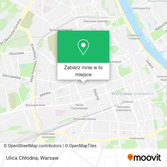 Mapa Ulica Chłodna