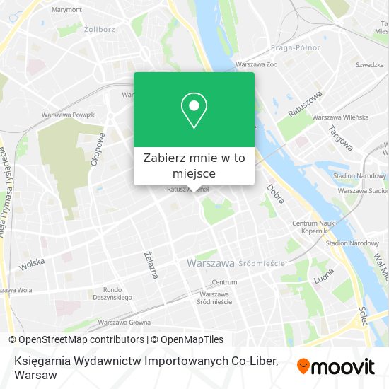 Mapa Księgarnia Wydawnictw Importowanych Co-Liber