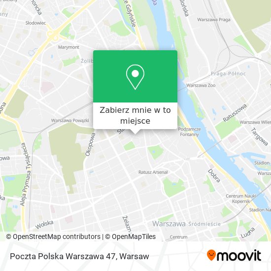 Mapa Poczta Polska Warszawa 47