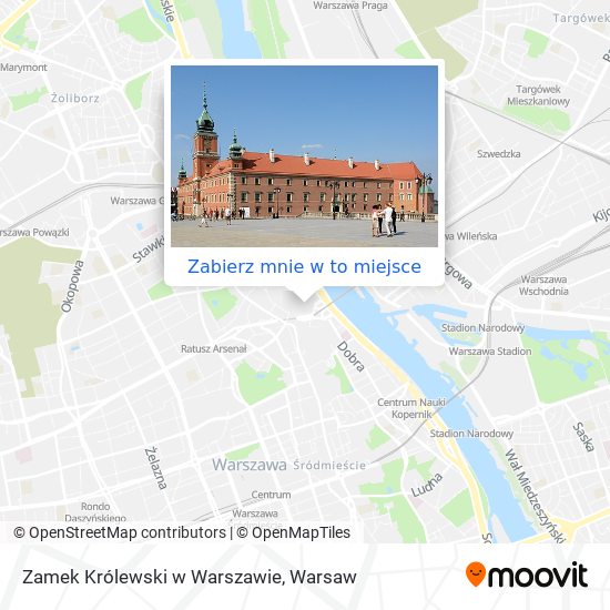 Mapa Zamek Królewski w Warszawie