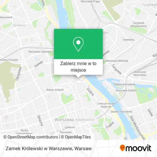 Mapa Zamek Królewski w Warszawie