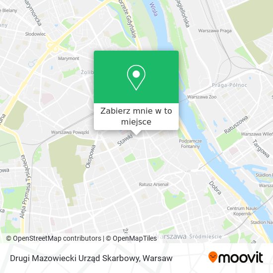 Mapa Drugi Mazowiecki Urząd Skarbowy