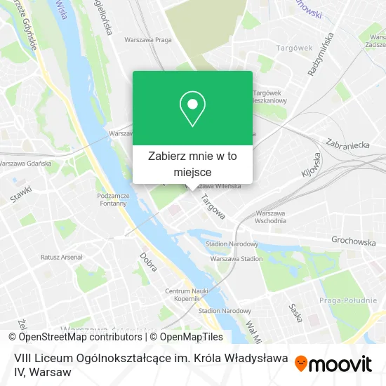 Mapa VIII Liceum Ogólnokształcące im. Króla Władysława IV