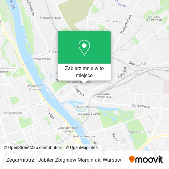 Mapa Zegarmistrz i Jubiler Zbigniew Marciniak
